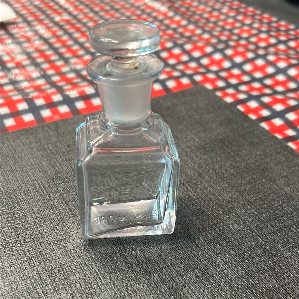 Elegant Clear Glass Decorative Bottle
